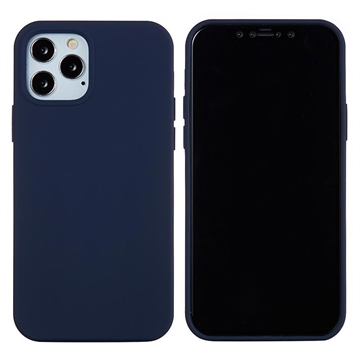 Capa de Silicone Líquido para iPhone 12 Pro Max - Azul Marinho
