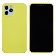Capa de Silicone Líquido para iPhone 12 Pro Max - Amarelo