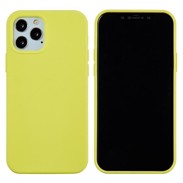 Capa de Silicone Líquido para iPhone 12 Pro Max - Amarelo