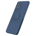Capa de Silicone Líquido com Anilha para Samsung Galaxy A33 5G - Azul