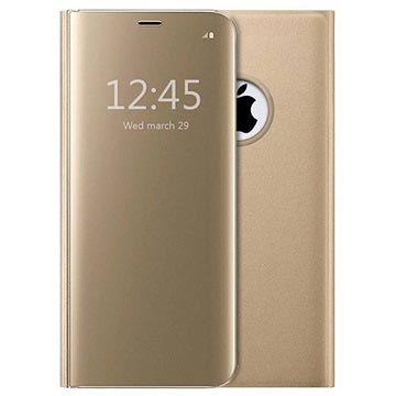 Bolsa tipo Flip Luxury Series View Mirror iPhone 7 Plus / 8 Plus - Dourado