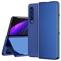 Luxury Mirror View Samsung Galaxy Z Fold3 5G Flip Case - Azul