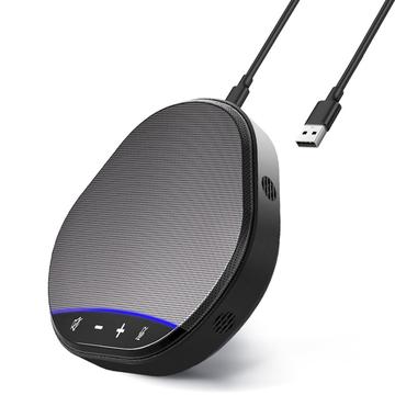 Microfone de secretária M6 USB com indicador Microfone de gravação condensador omnidirecional