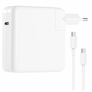 Carregador USB-C para MacBook Pro 16/15" - 96W - Cabo USB-C - Branco