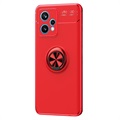 Capa Magnética com Suporte de Anel para OnePlus Nord CE 2 Lite 5G - Vermelho