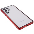 Bolsa Magnética de Vidro Temperado para Samsung Galaxy S22 Ultra 5G - Vermelho