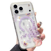 Capa magnética para iPhone 17 Pro com strass incorporados - Borboletas