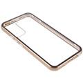 Capa Magnética com Vidro Temperado para Samsung Galaxy S22 5G - Dourado