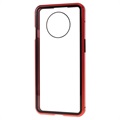 Capa Magnética com Vidro Temperado para OnePlus 7T - Vermelho