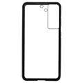 Capa Magnética de Vidro Temperado para Samsung Galaxy S21 FE 5G – Preto