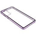 Capa Magnética de Vidro Temperado para Samsung Galaxy S21 FE 5G - Púrpura