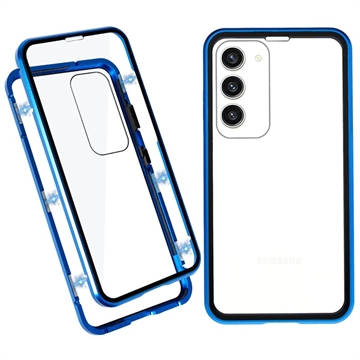 Capa Magnética de Vidro Temperado para Samsung Galaxy S23+ 5G - Azul
