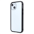 Capa Magnética de Vidro Temperado para iPhone 13 - Preto