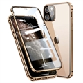 Capa Magnética de Vidro Temperado para iPhone 11 Pro - Dourado