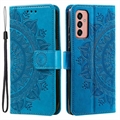 Bolsa tipo Carteira Mandala Series para Samsung Galaxy A14/A14 5G - Azul