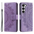 Bolsa tipo Carteira Mandala Series para Samsung Galaxy S23 5G - Púrpura