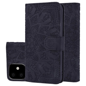 Bolsa Tipo Carteira com Suporte Série Mandala para iPhone 11 - Preto