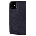 Bolsa Tipo Carteira com Suporte Série Mandala para iPhone 11 - Preto