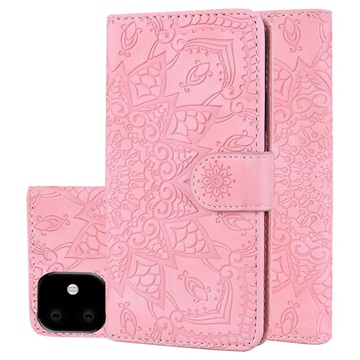 Bolsa Tipo Carteira com Suporte Série Mandala para iPhone 11 - Cor-De-Rosa