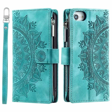 Bolsa tipo Carteira Mandala Series para iPhone 16e - Verde