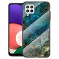 Capa de Vidro Temperado Série Marble para Samsung Galaxy A22 4G - Verde