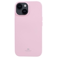 Capa de TPU Mercury Goospery Glitter para iPhone 15 Plus - Cor-de-Rosa