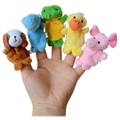 Mini Fantoches de Dedo Animais de Peluche para Crianças - 10 Unidades