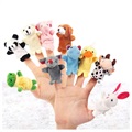 Mini Fantoches de Dedo Animais de Peluche para Crianças - 10 Unidades