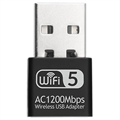 Miniadaptador USB Sem Fio de Banda Dupla - 1200Mb/s
