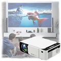 Mini Projetor Portátil LED Full HD T5 - Branco