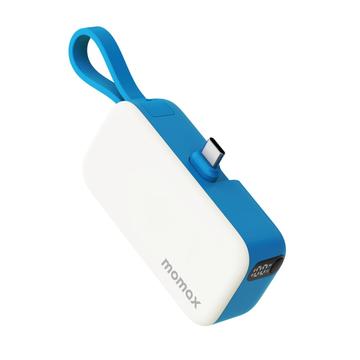 Banco de potência USB-C Momax 1-Power Mini Pop Art 5000mAh - Azul