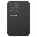 Banco de potência magnético sem fios Momax Q.Mag X2 20000mAh - Preto