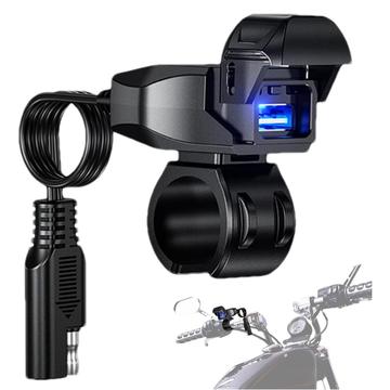 Carregador USB de guiador de motociclo 18W - Preto
