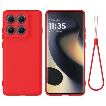 Capa de silicone líquido com correia de mão para Motorola Edge (2025)