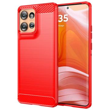 Capa de TPU Escovado para Motorola Edge 50 - Fibra de Carbono