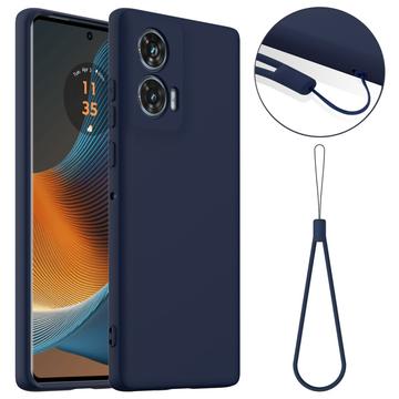 Capa de silicone líquido para Motorola Edge 50 Fusion/G96 - Compatível com MagSafe - Azul Escuro