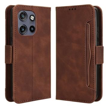 Capa para carteira para Motorola Edge 50 Neo/Moto S50 - Castanho