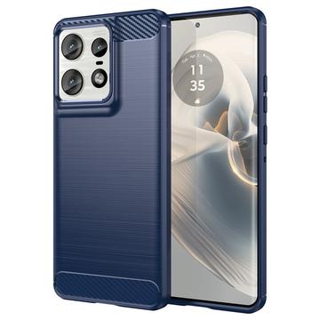 Capa de TPU Escovado para Motorola Edge 50 Pro - Fibra de Carbono