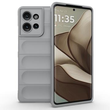 Capa de TPU Rugged para Motorola Edge 50 - Cinzento Claro
