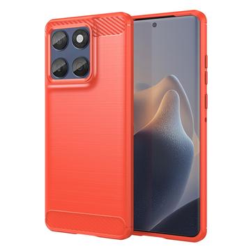 Capa de TPU Escovado para Motorola Edge 60/60 Fusion - Fibra de Carbono