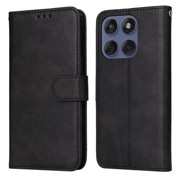 Capa tipo carteira com fecho magnético para Motorola Edge 60 Fusion - Preto