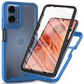 Capa 360 Série de Proteção Motorola Moto E14/G24/G04/G04s - Azul / Transparente