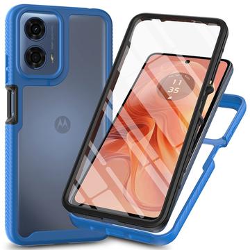 Capa 360 Série de Proteção Motorola Moto E14/G24/G04/G04s - Azul / Transparente