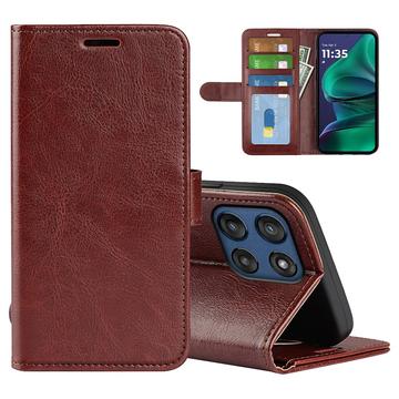 Capa tipo carteira com fecho magnético para Motorola Moto G Stylus 5G (2025)/Edge 60 Stylus - Castanho