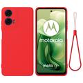 Capa de Silicone Líquido para Motorola Moto G24 Power - Vermelho