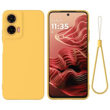 Capa de Silicone Líquido para Motorola Moto G35 - Amarelo