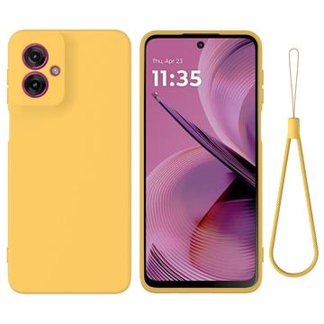 Capa de Silicone Líquido para Motorola Moto G55 - Amarelo