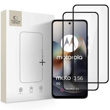 Protetor de ecrã de vidro temperado Motorola Moto G56 Tech-Protect Glass Fit+ - 2 unid. - Preto