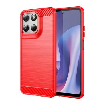 Capa de TPU Escovado para Motorola Moto G67 Power/G57 Power/G57 - Fibra de Carbono