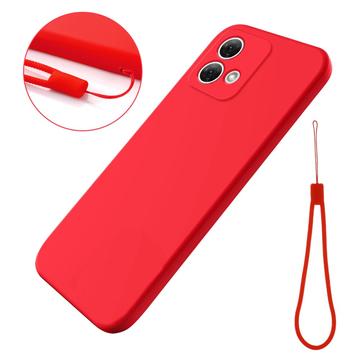 Capa de Silicone Líquido para Motorola Moto G84 - Vermelho